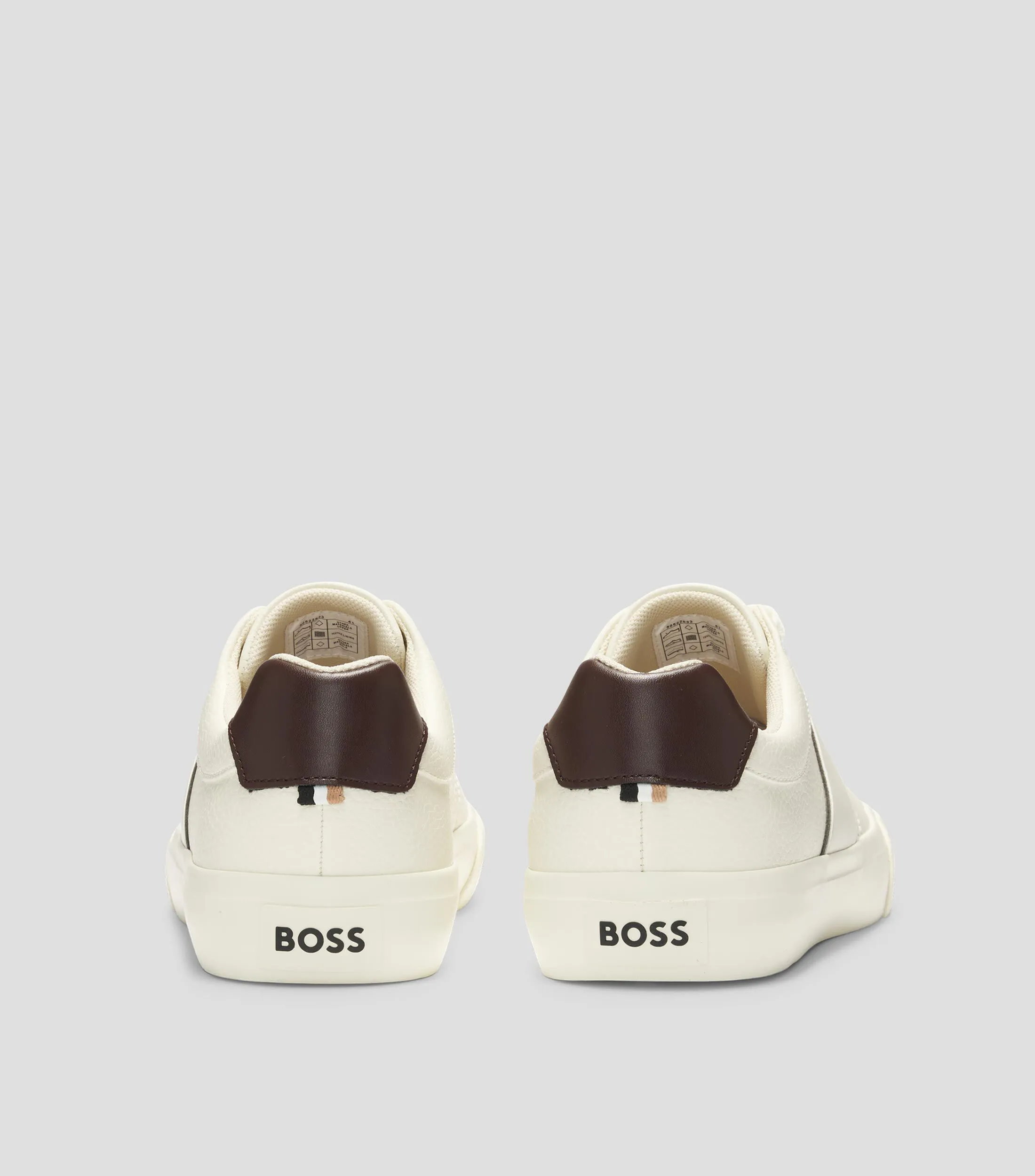 Boss Tenis de piel sintética con texturas lisas y granuladas Hombre