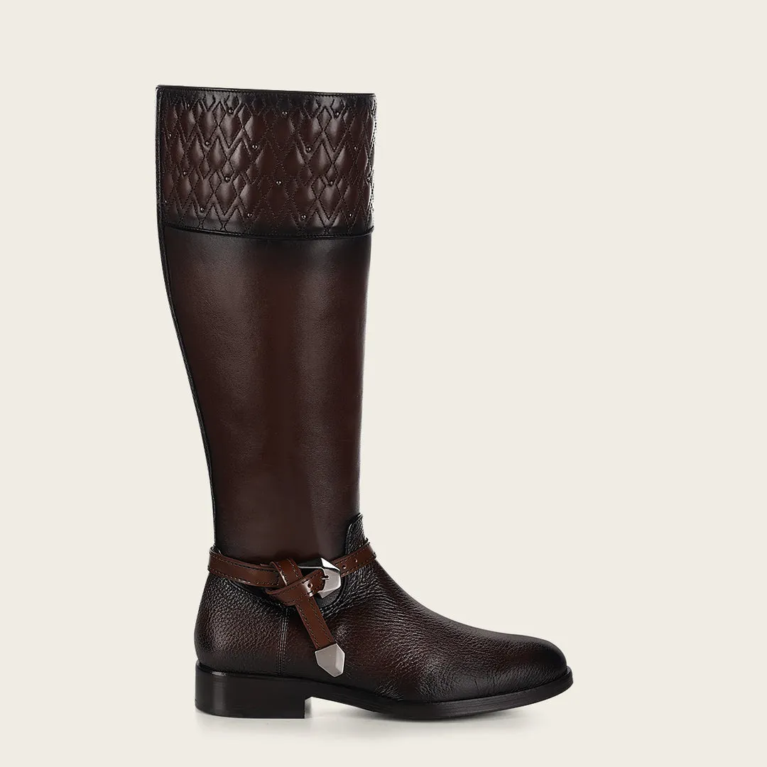 Bota casual en piel genuina para dama