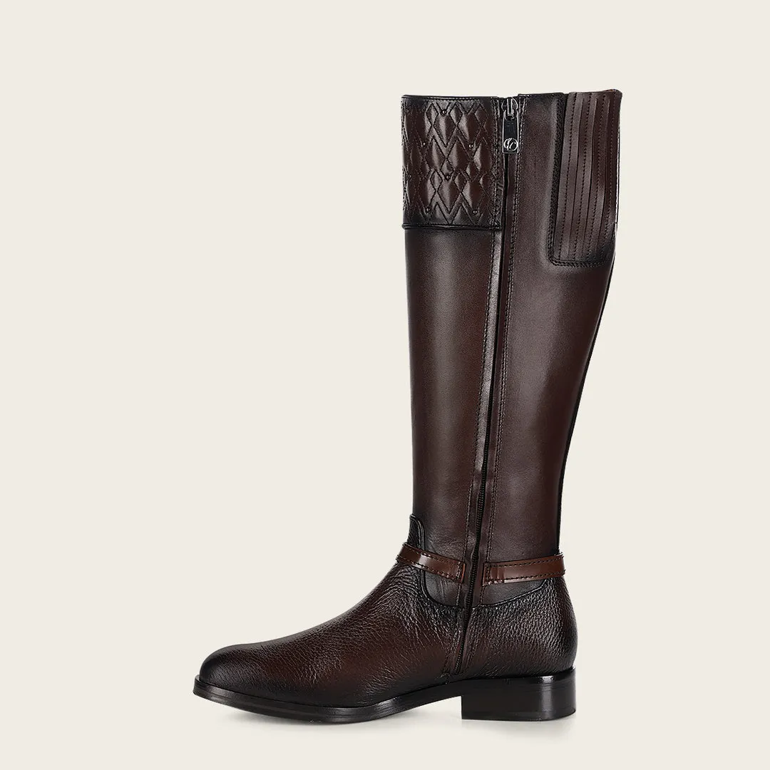 Bota casual en piel genuina para dama
