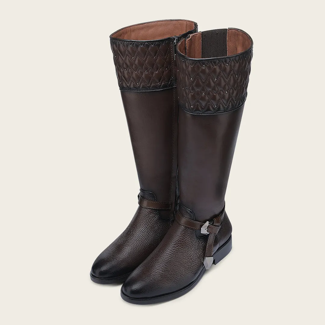 Bota casual en piel genuina para dama
