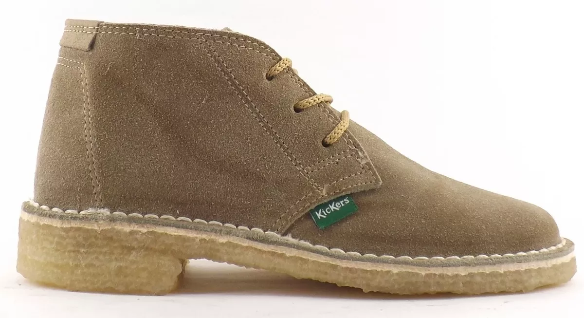 Bota De Gamuza Acordonada Unisex Chicos Kickers Jeune Carg