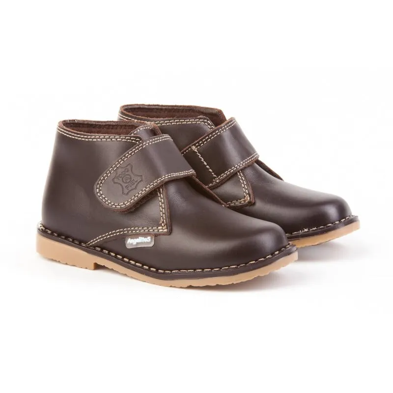 BOTA VELCRO ANGELITOS 406 MARRON