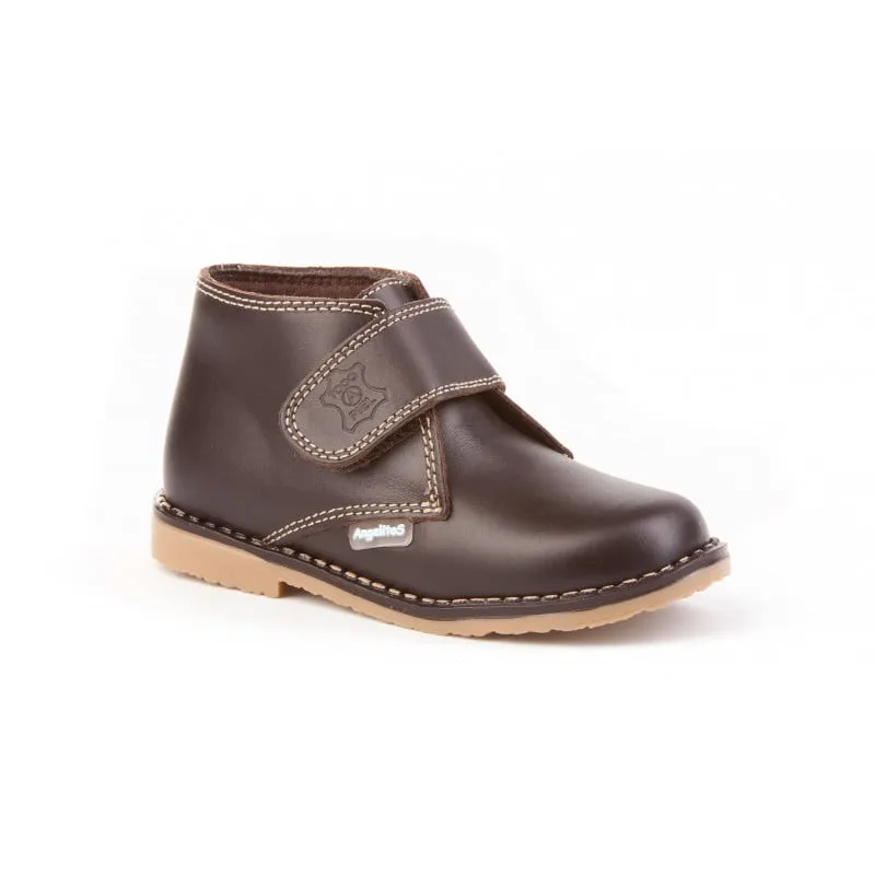 BOTA VELCRO ANGELITOS 406 MARRON