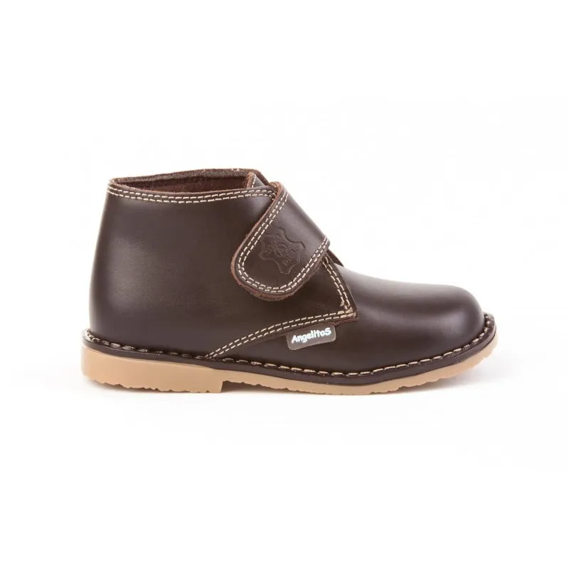 BOTA VELCRO ANGELITOS 406 MARRON