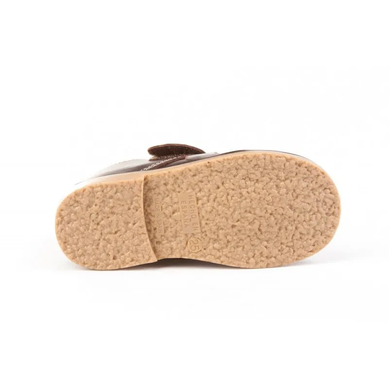 BOTA VELCRO ANGELITOS 406 MARRON