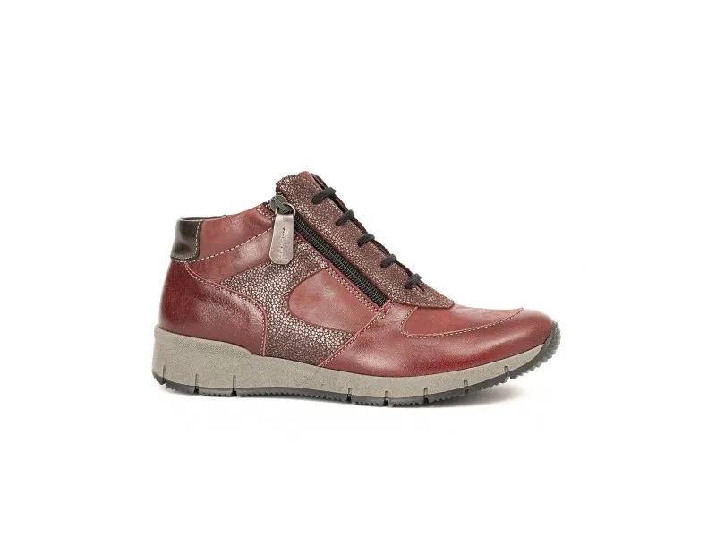 BOTIN COMBINADO SPORT PLANO 3900 SUAVE BY LEYLAND EN COLOR GRANATE, NEGRO O BURDEOS
