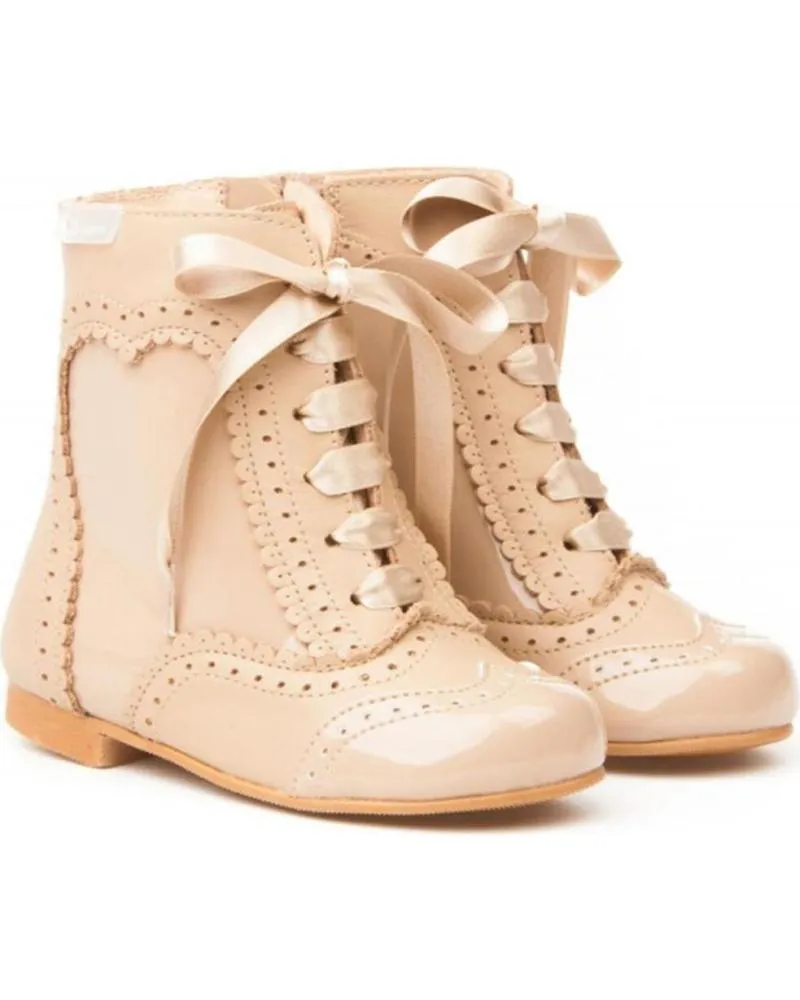 Botines ANGELITOS  de Niña PASCUALONA PIEL 1000  CAMEL