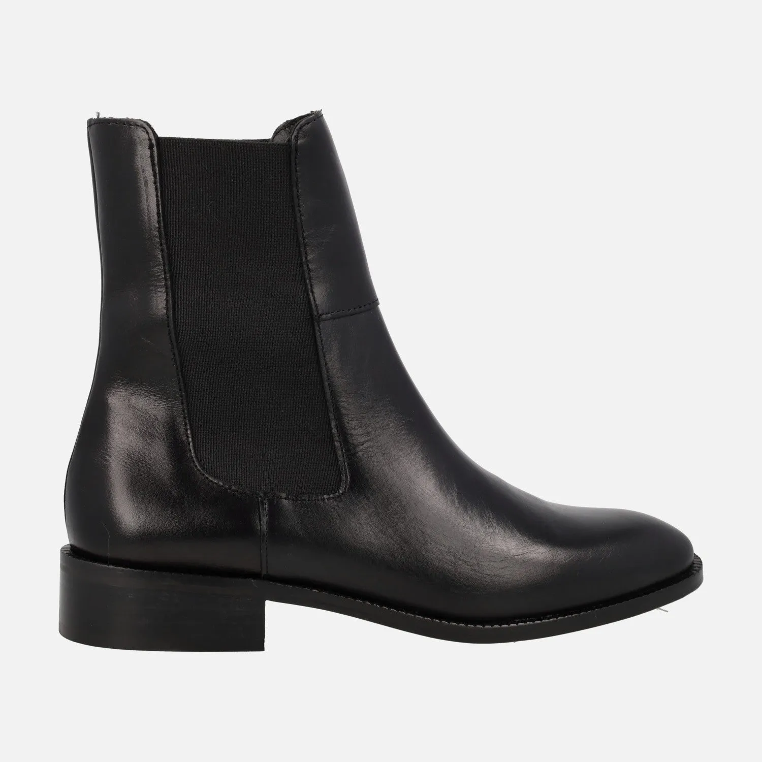 Botines de piel estilo chelsea para mujer
