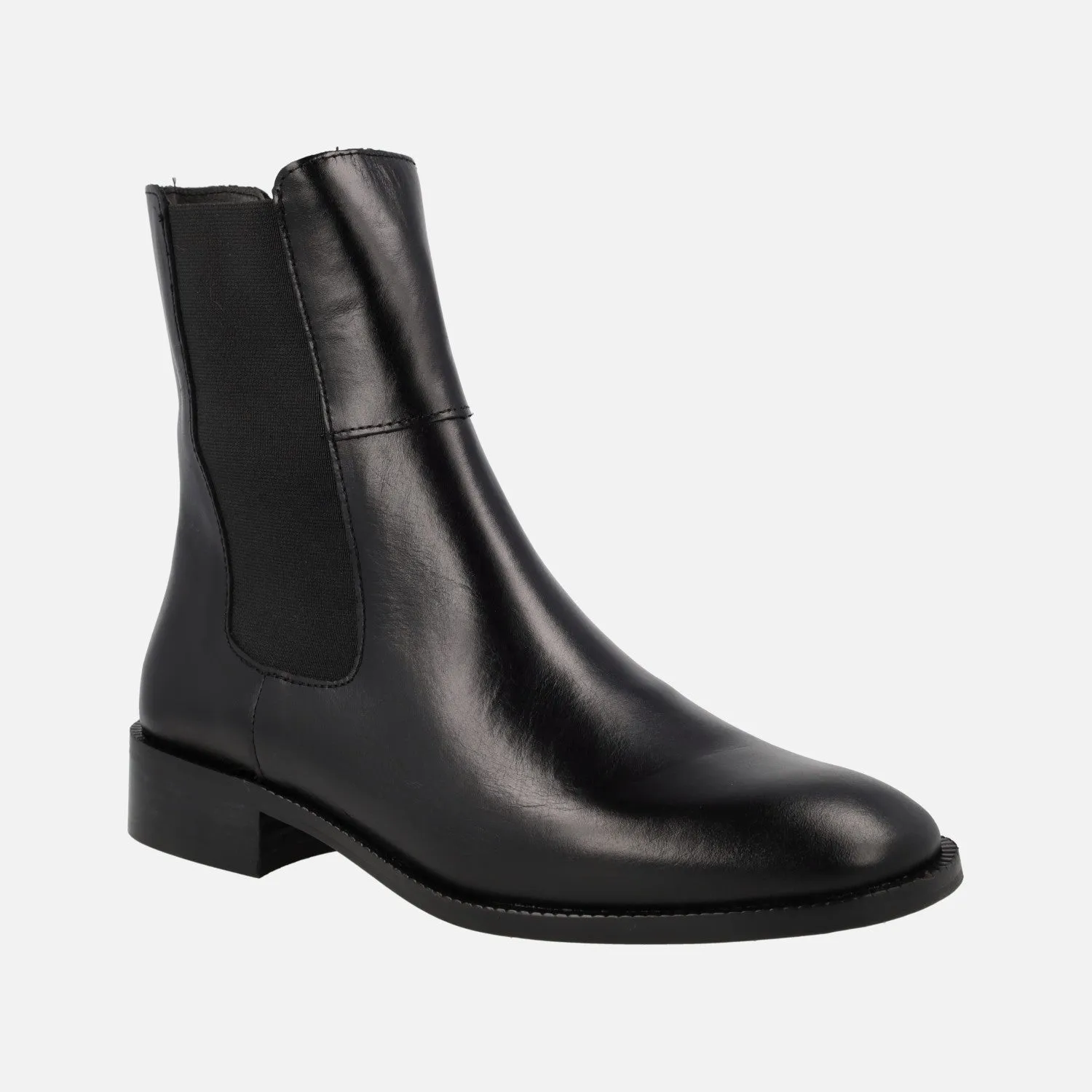 Botines de piel estilo chelsea para mujer