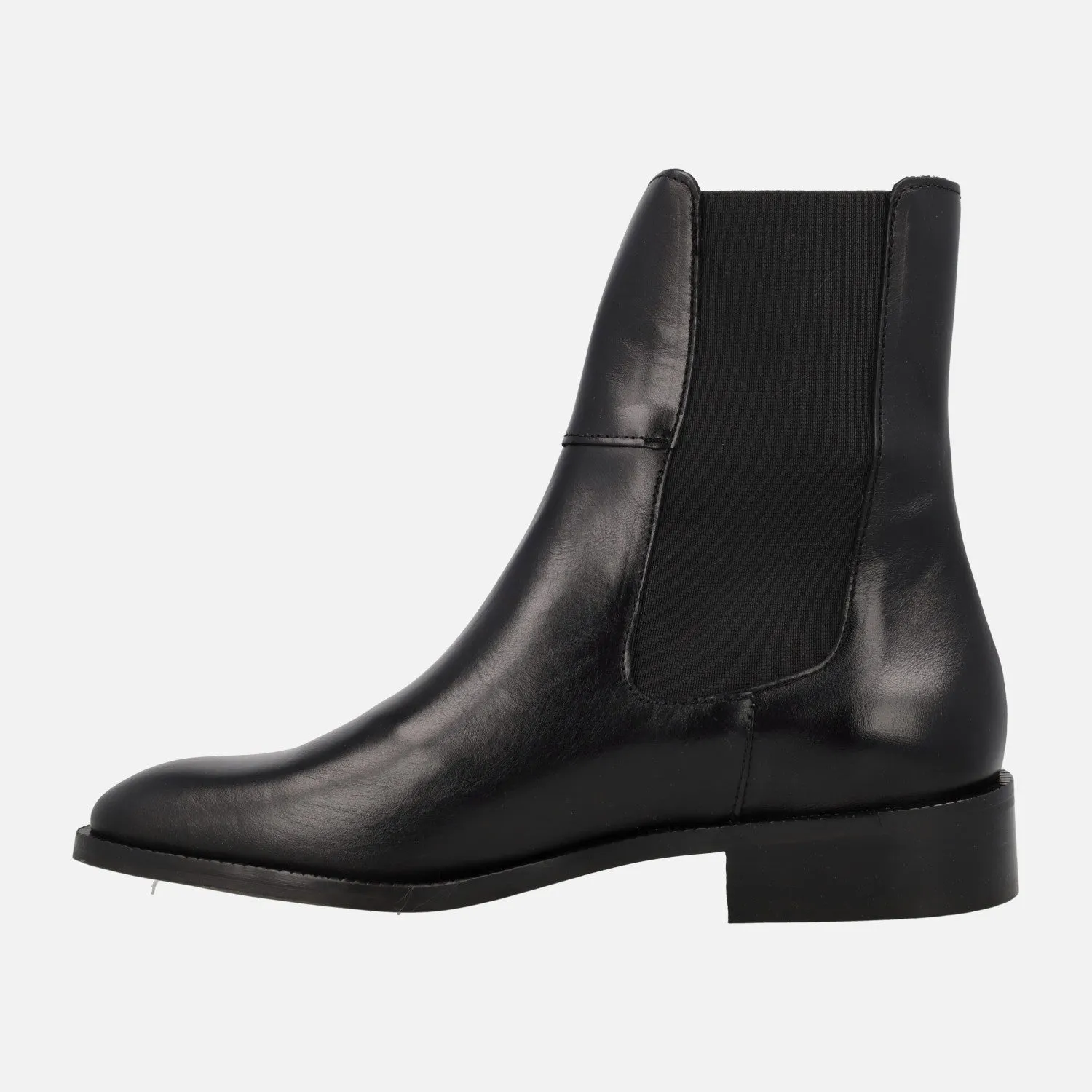Botines de piel estilo chelsea para mujer