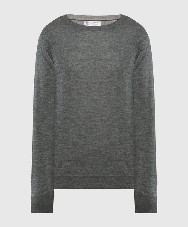 Brunello Cucinelli Gray wool and cashmere jumper