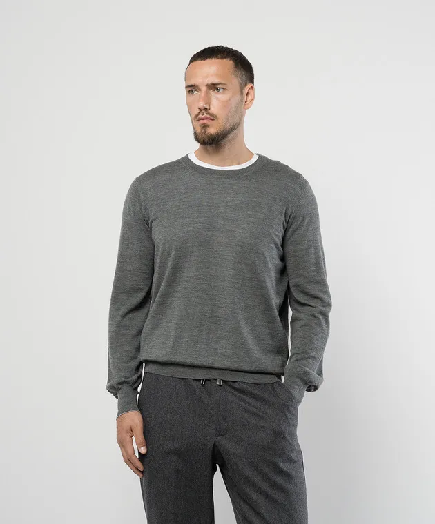 Brunello Cucinelli Gray wool and cashmere jumper