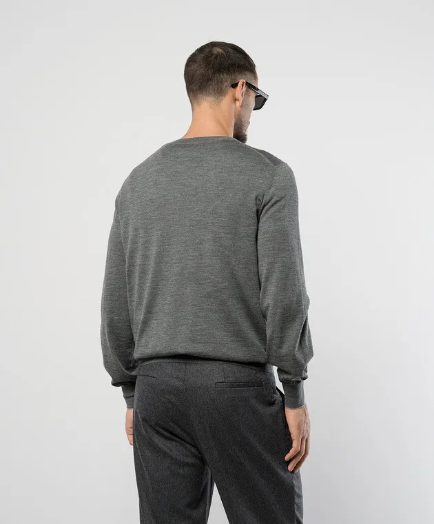 Brunello Cucinelli Gray wool and cashmere jumper