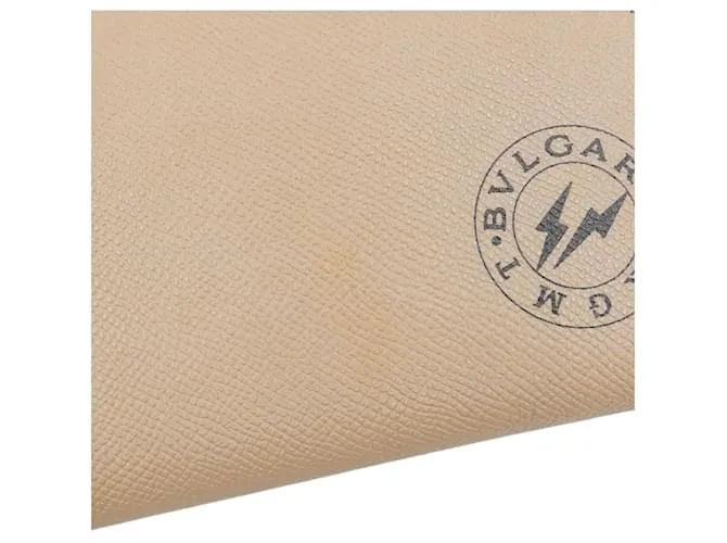Bulgari Bvlgari x Fragment Edición Limitada Cartera Larga Beige 