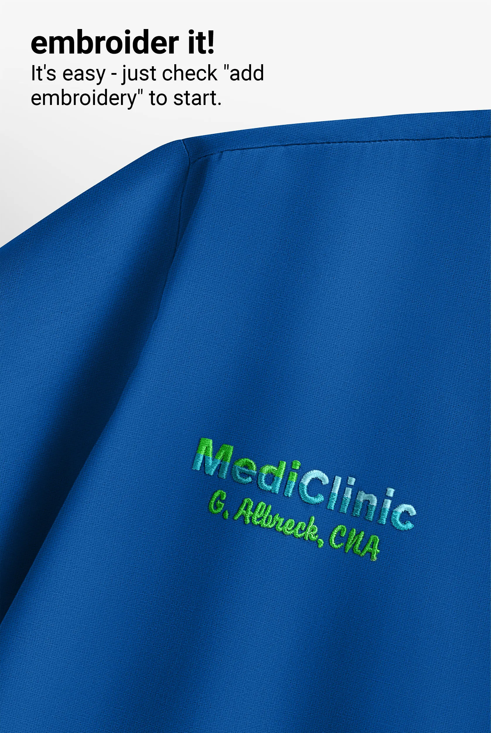 Camisa médica Dickies EDS NXT con cuello redondo y 1 bolsillo para hombre