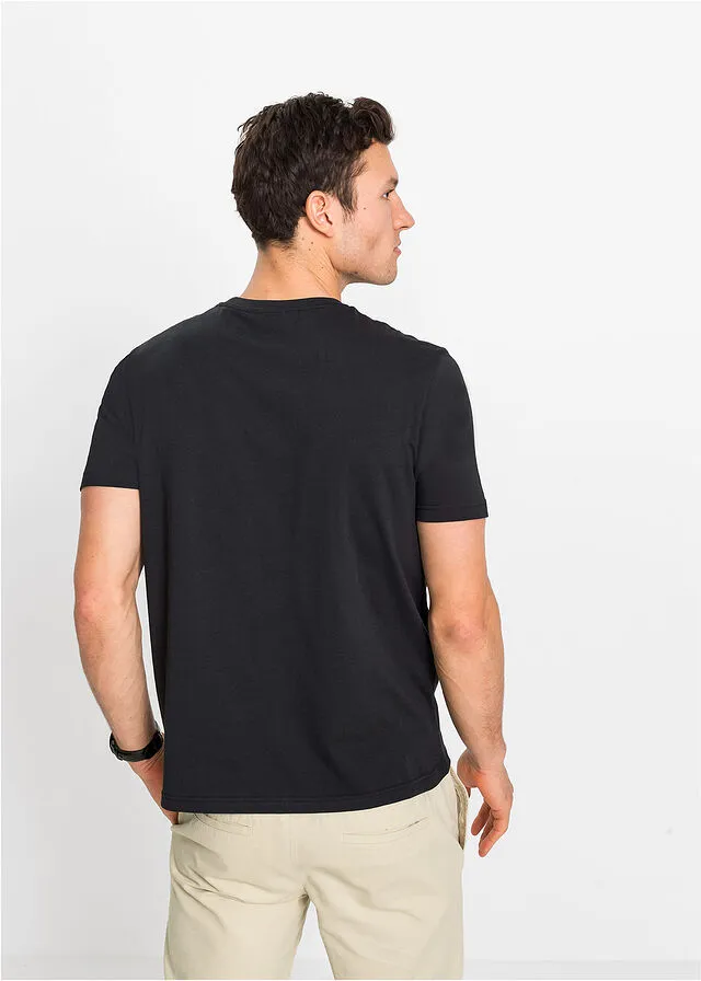 CAMISETA (2 UNIDADES) DE CORTE CóMODO NEGROTURQUESA ESTAMPADO