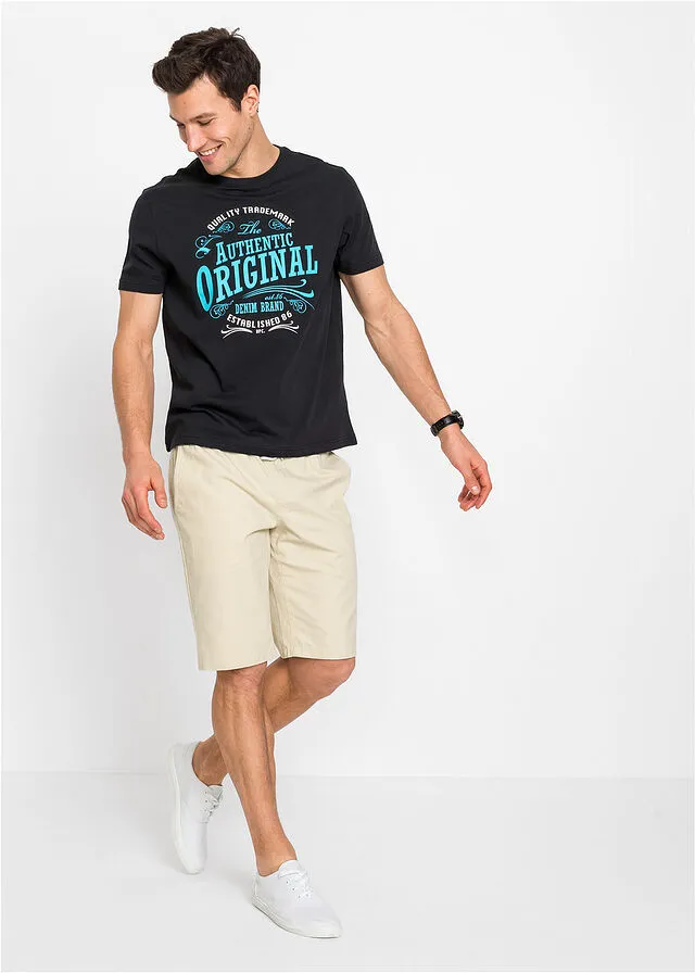 CAMISETA (2 UNIDADES) DE CORTE CóMODO NEGROTURQUESA ESTAMPADO