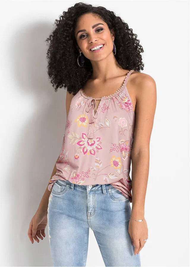 Camiseta con estampado Rosa palo