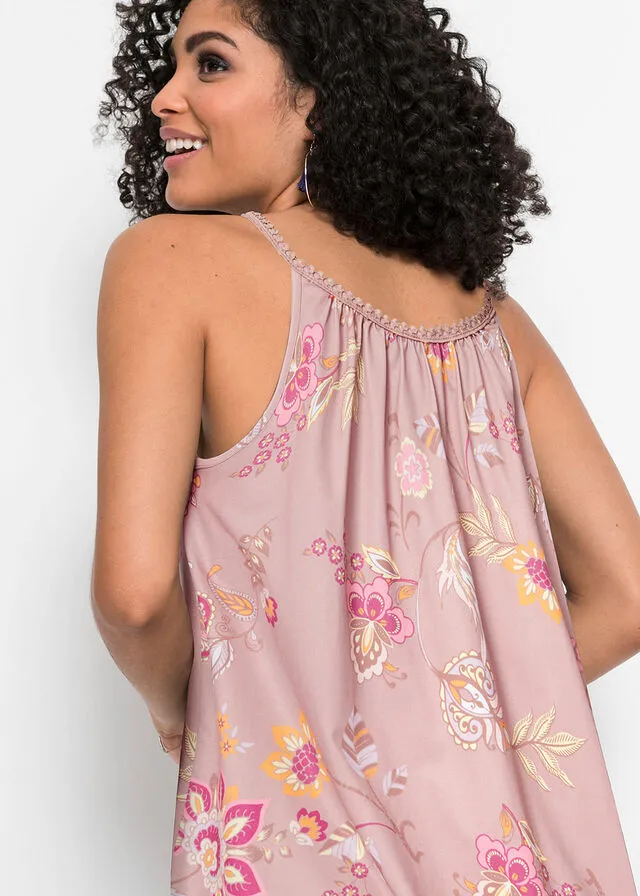 Camiseta con estampado Rosa palo