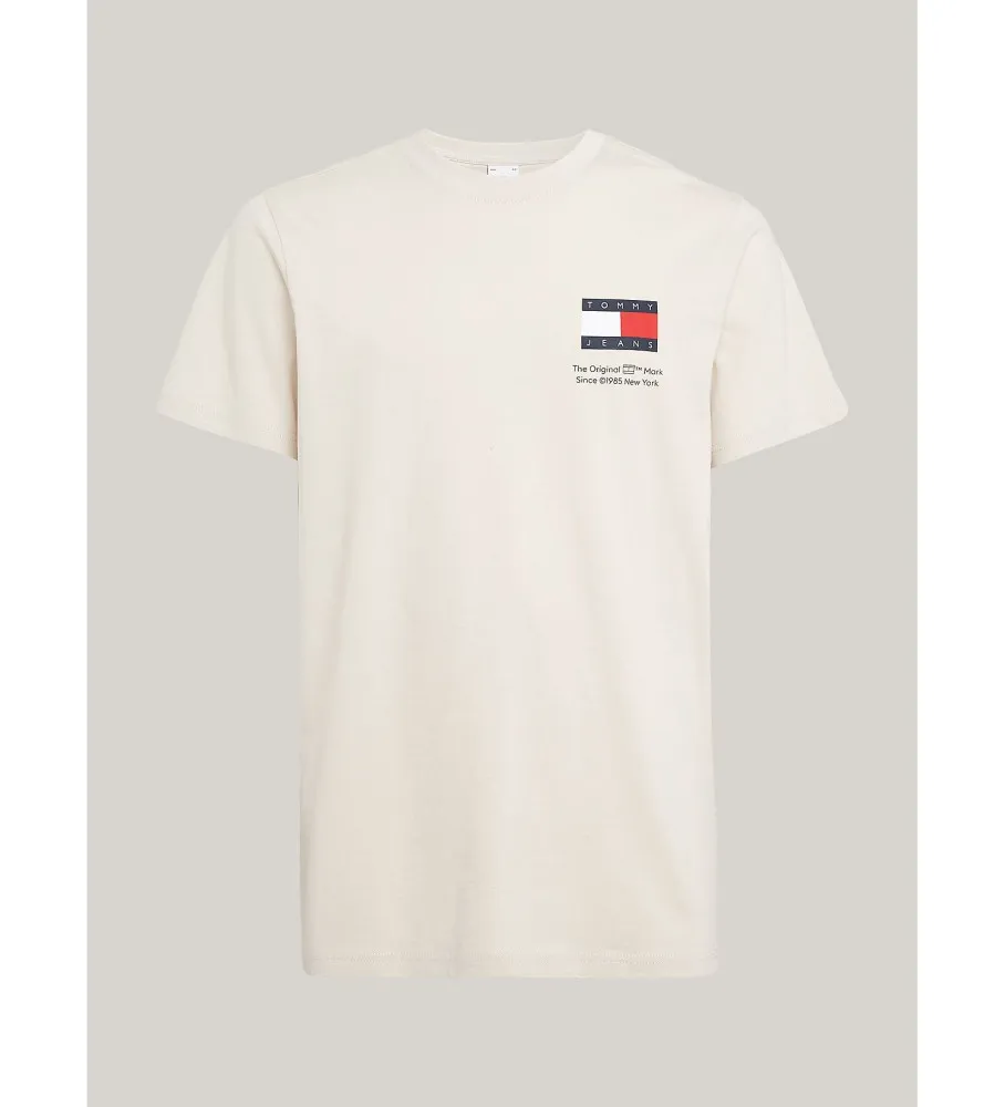 Camiseta Essential Slim con Logo beige