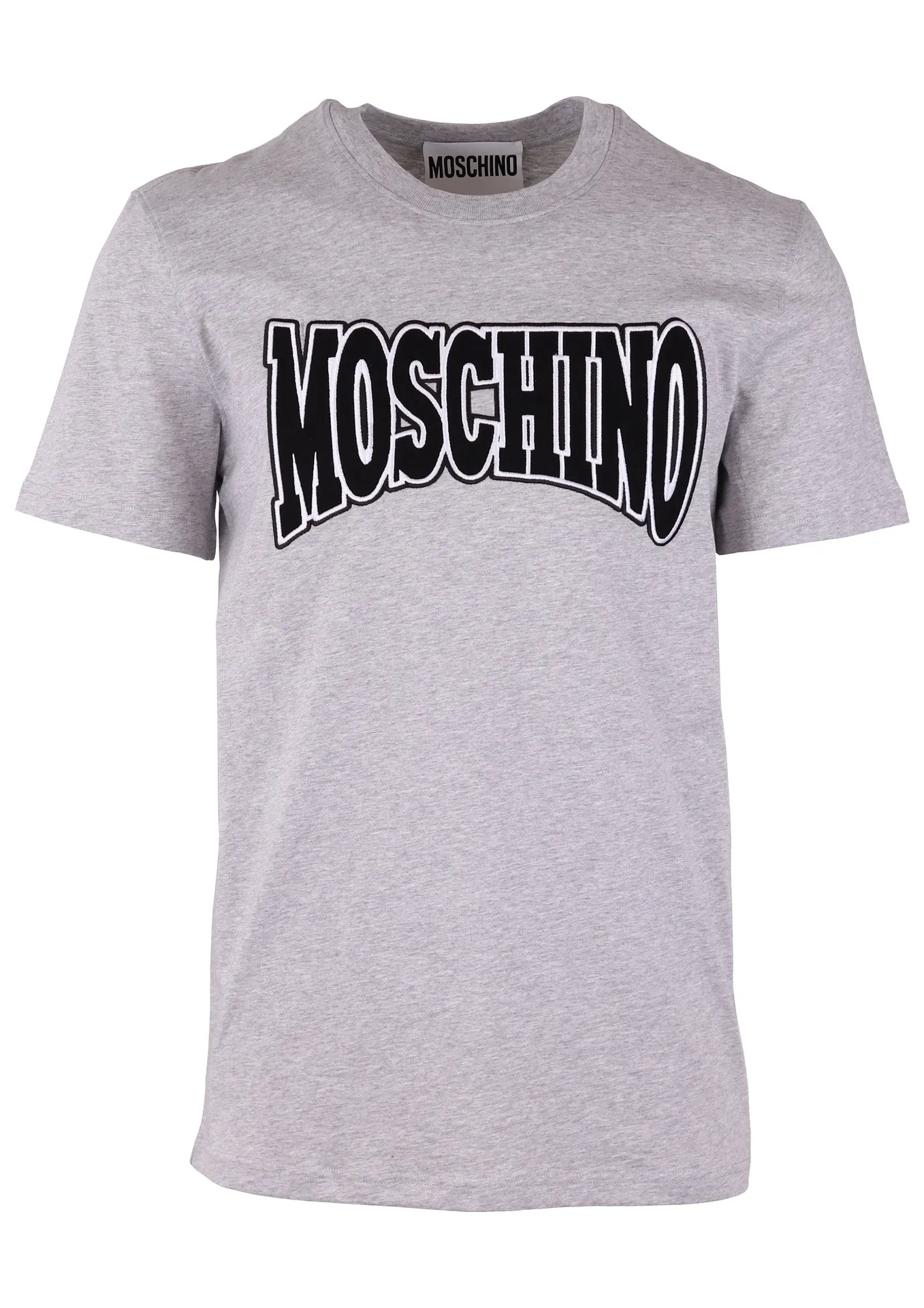 Camiseta Moschino Couture gris logo bordado