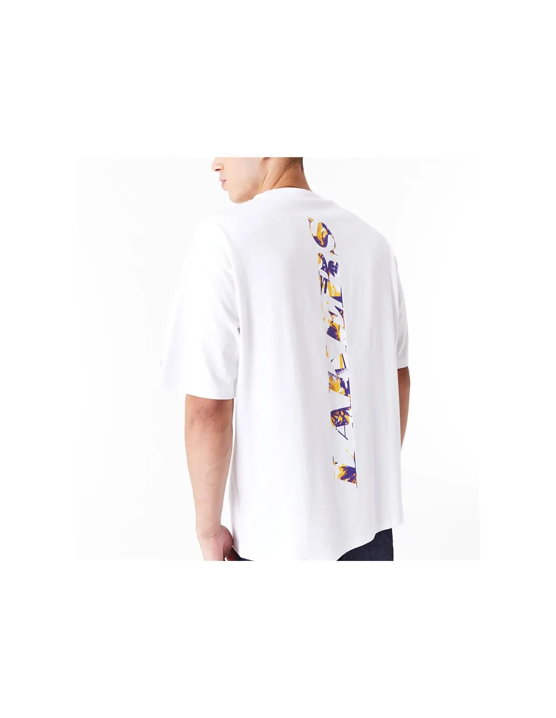 Camiseta New Era Oversized LA Lakers NBA Large Infill Blanco