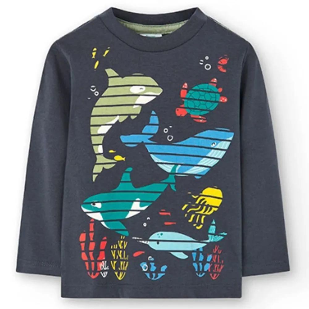 Camiseta punto de bebé niño Boboli 318002 ANTRACITA CORDONETS