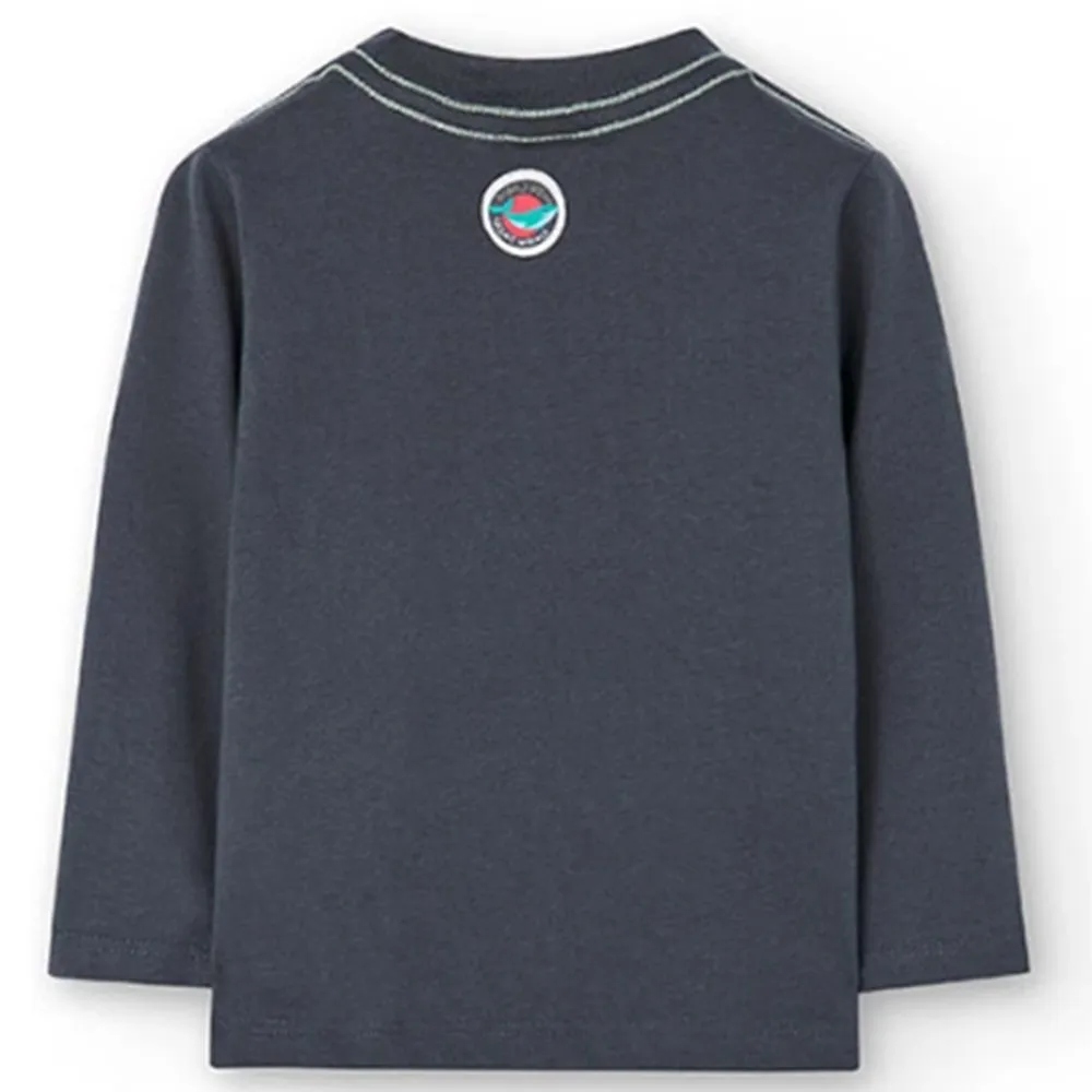 Camiseta punto de bebé niño Boboli 318002 ANTRACITA CORDONETS