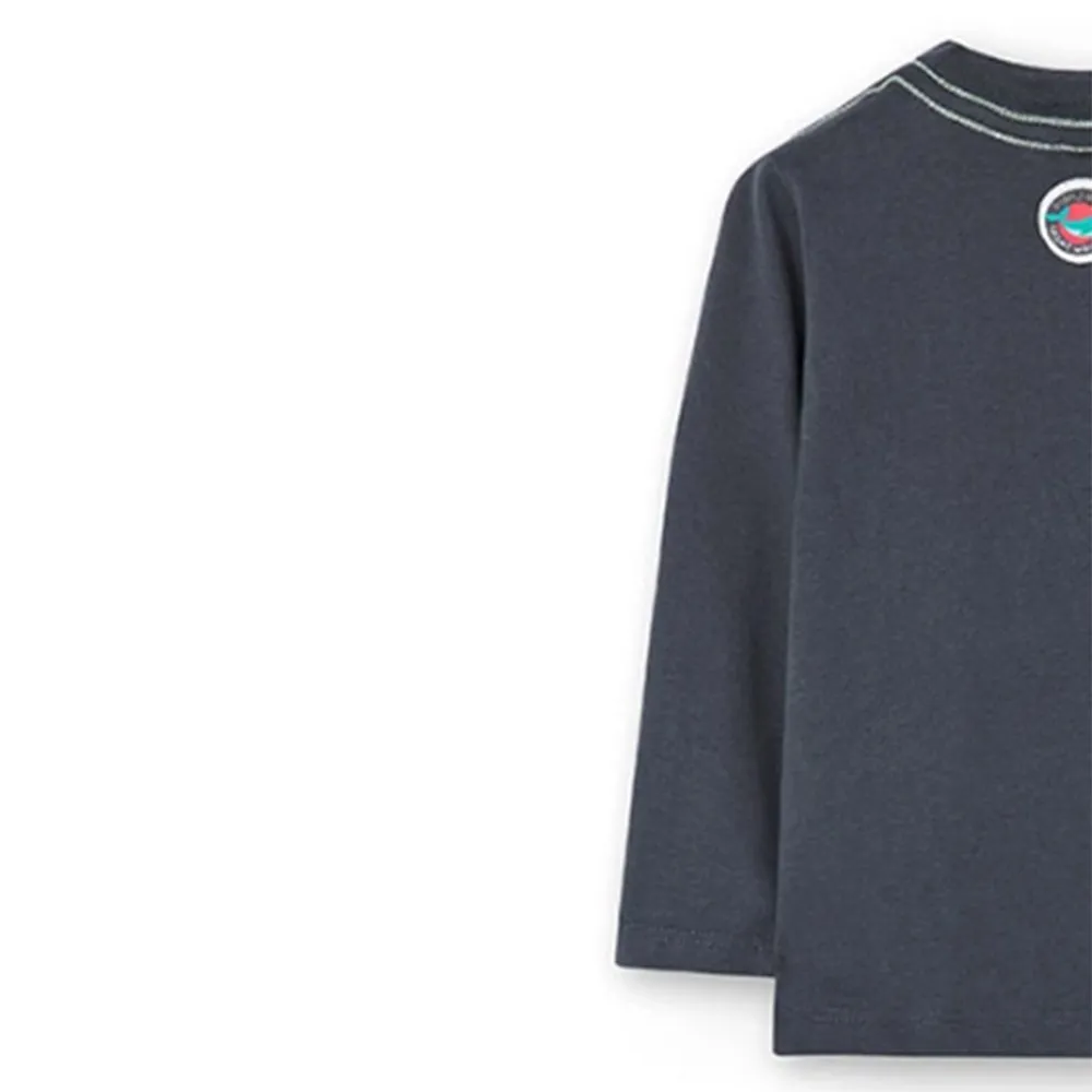 Camiseta punto de bebé niño Boboli 318002 ANTRACITA CORDONETS