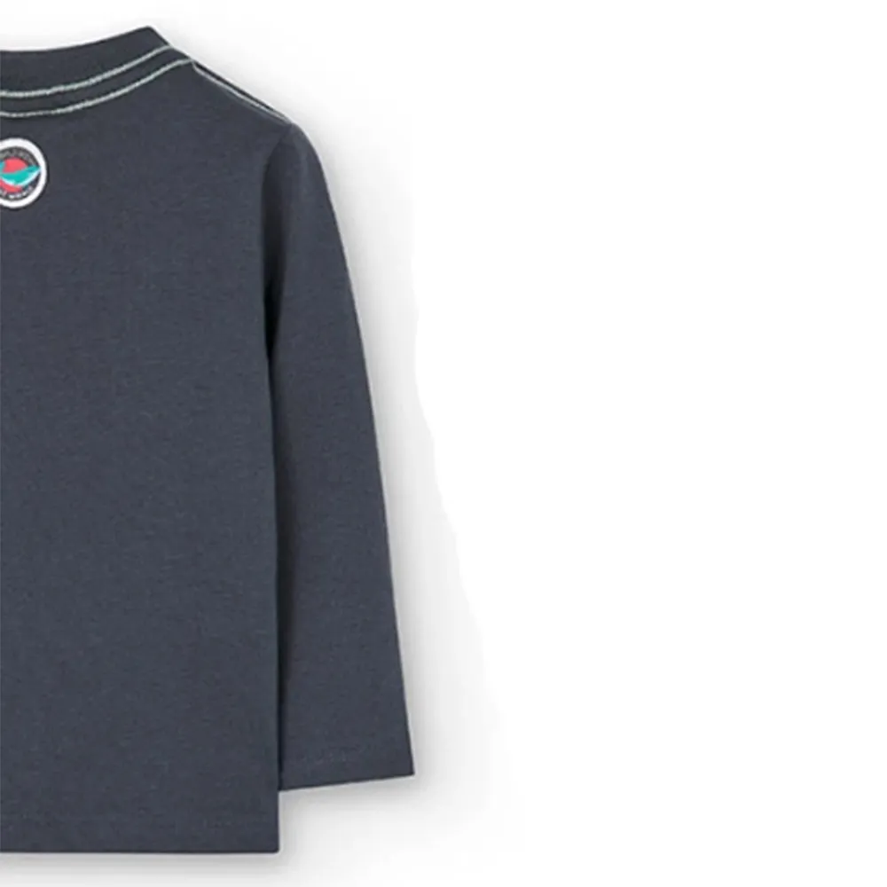 Camiseta punto de bebé niño Boboli 318002 ANTRACITA CORDONETS