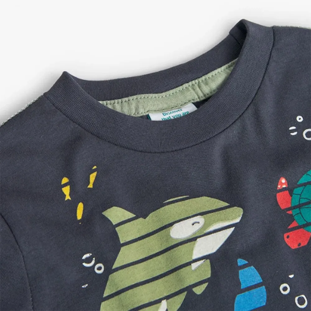 Camiseta punto de bebé niño Boboli 318002 ANTRACITA CORDONETS