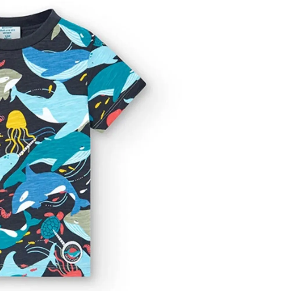 Camiseta punto de bebé niño Boboli 318046 OCEAN CORDONETS
