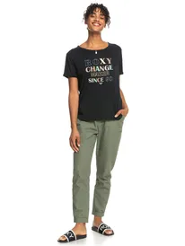Camiseta ROXY manga corta para Mujer OCEAN AFTER (kvj0) Ref:ERJZT05591 Negra