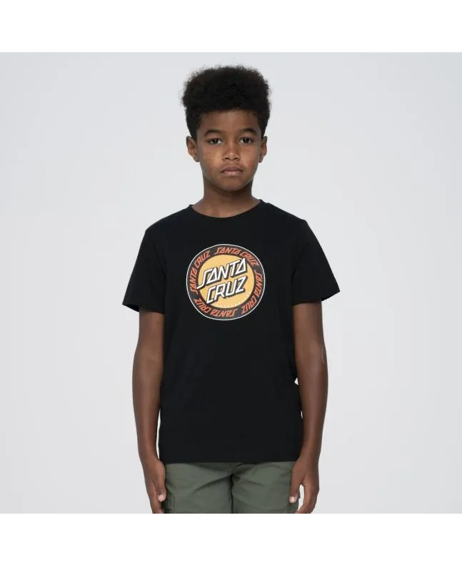 CAMISETA SANTA CRUZ YOUTH OUTER RINGED DOT NEGRA (614 AñOS) 