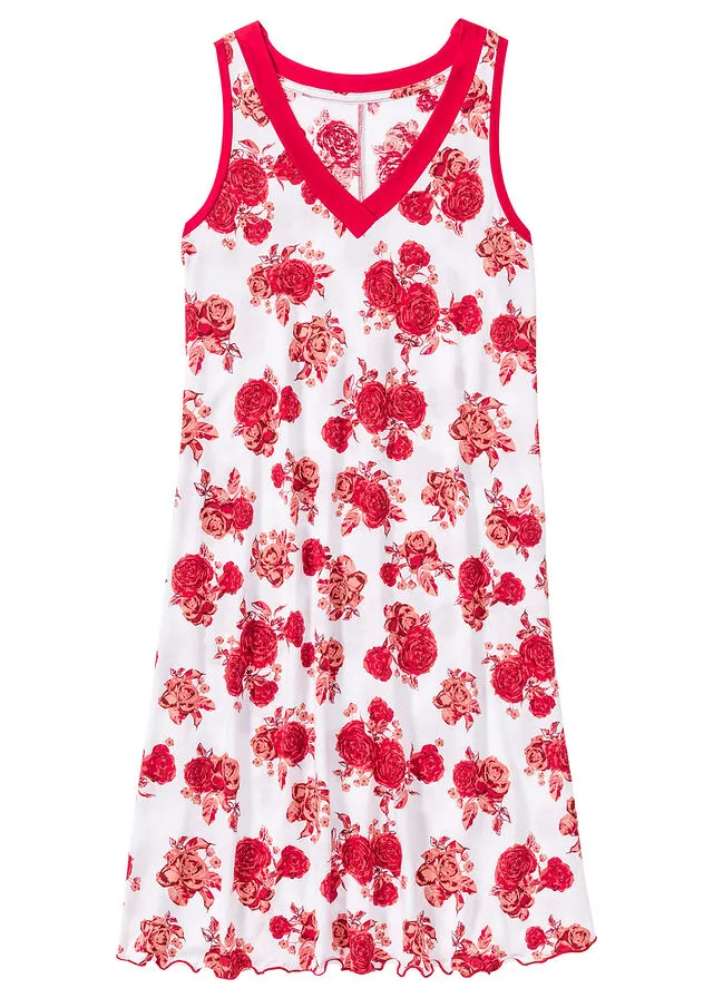 CAMISóN BLANCOROJO DE FLORES