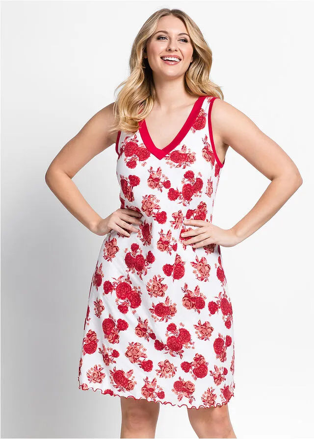 CAMISóN BLANCOROJO DE FLORES