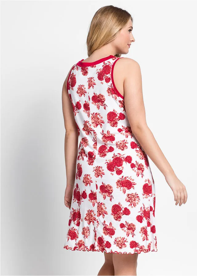 CAMISóN BLANCOROJO DE FLORES