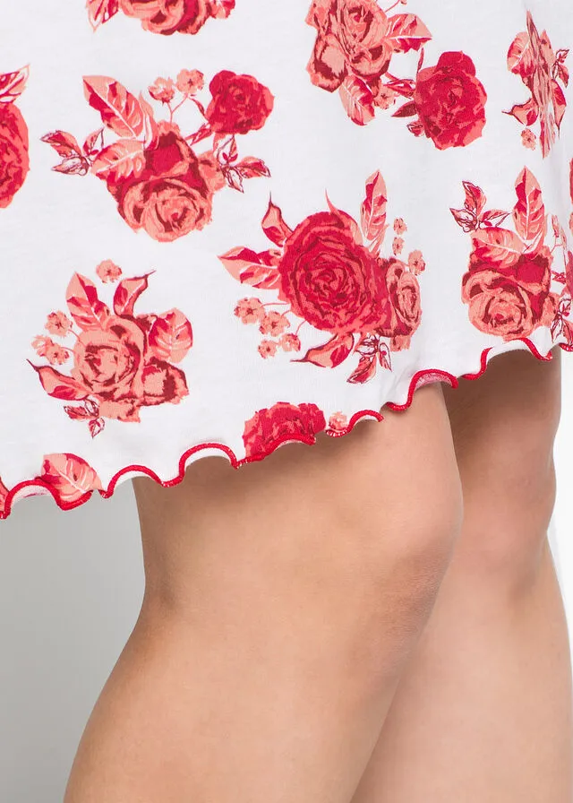 CAMISóN BLANCOROJO DE FLORES