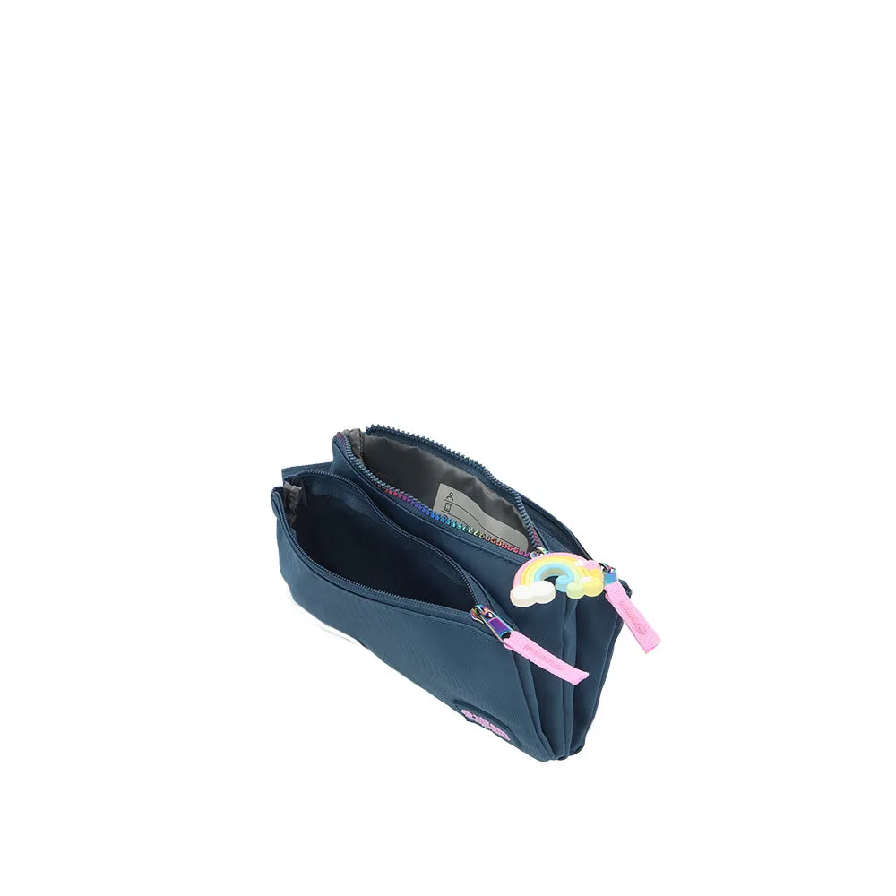 Cartuchera escolar para lapices Trinity azul
