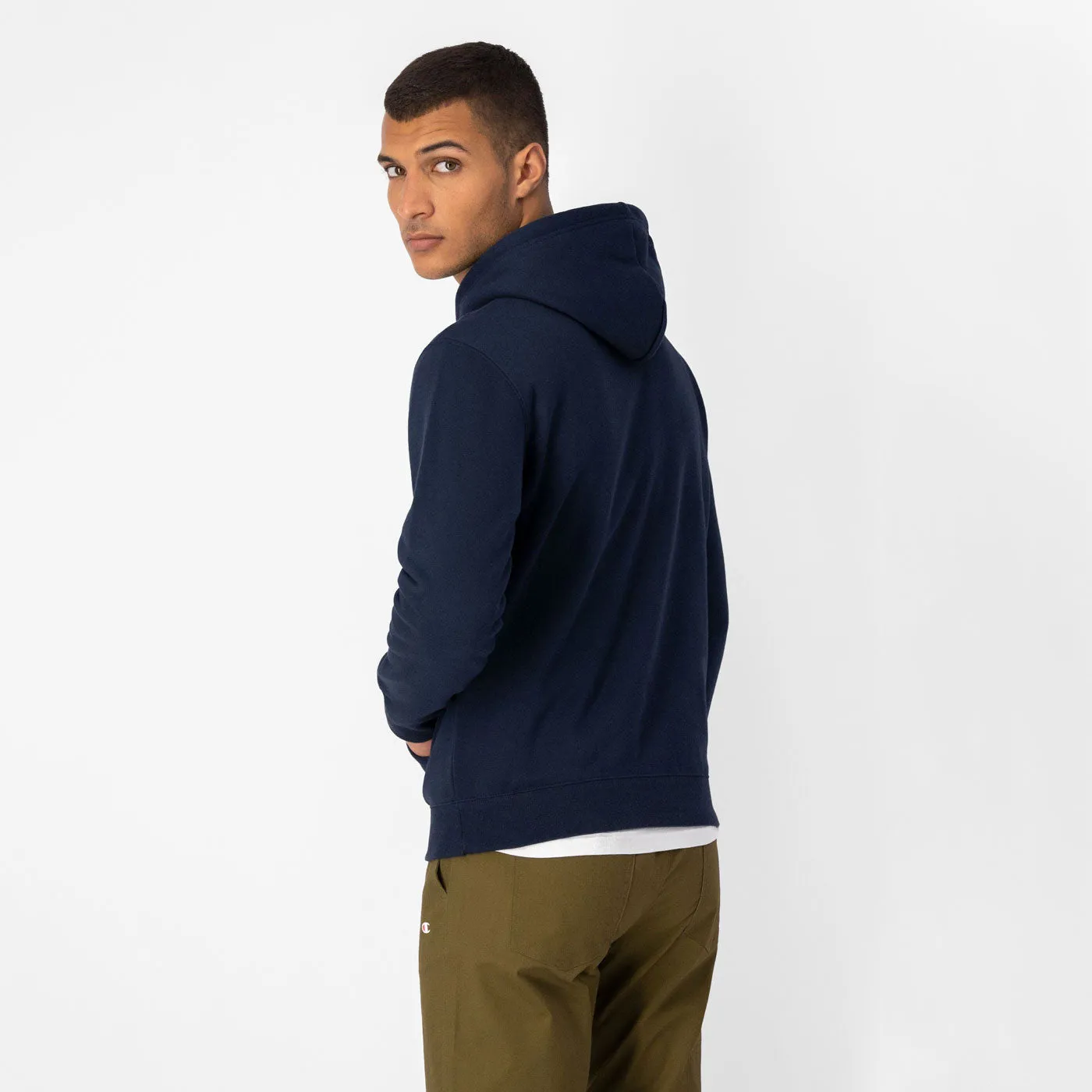 Champion Hoodie Full Zip Sweatshirt 218282 Navy
