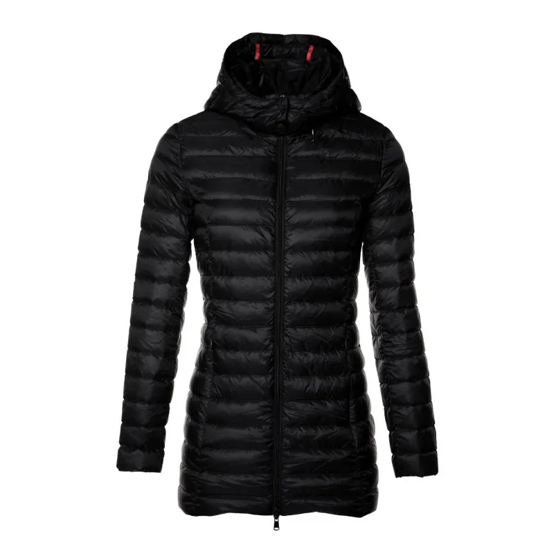 Chaqueta con capucha Jott midi 3/4 de plumas pato Mujer 999 Black 3900 NOUR BASIC Larga Justoverthetop Color negro
