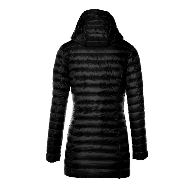 Chaqueta con capucha Jott midi 3/4 de plumas pato Mujer 999 Black 3900 NOUR BASIC Larga Justoverthetop Color negro