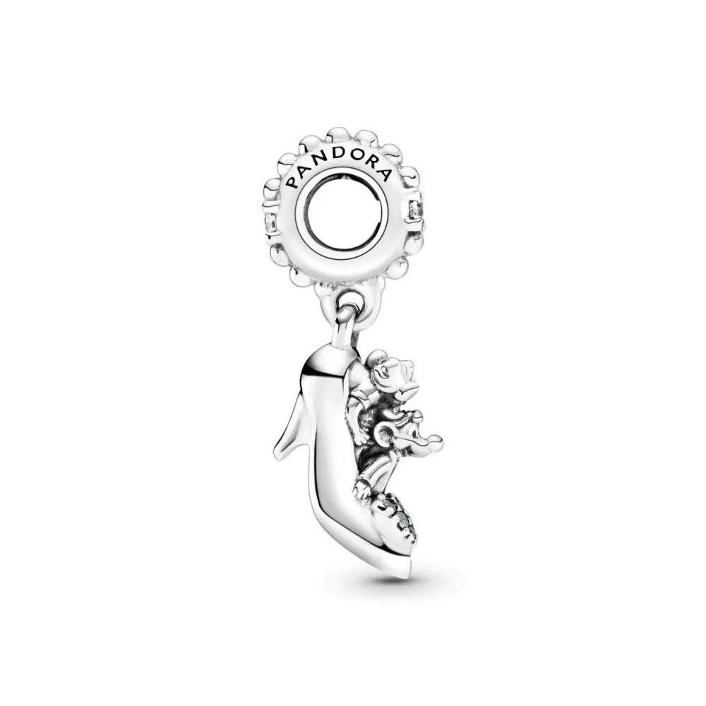 Charm Disney de Pandora Zapato colgante de Cenicienta en plata con circonitas