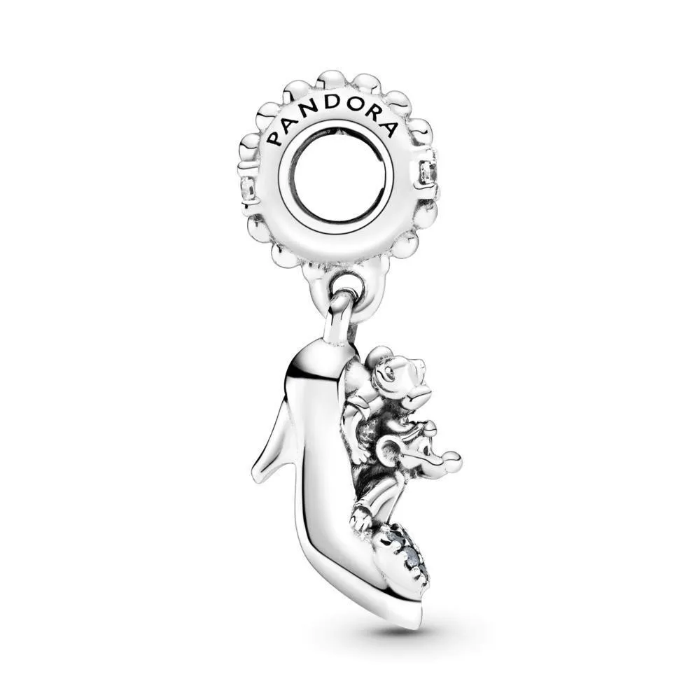 Charm Disney de Pandora Zapato colgante de Cenicienta en plata con circonitas