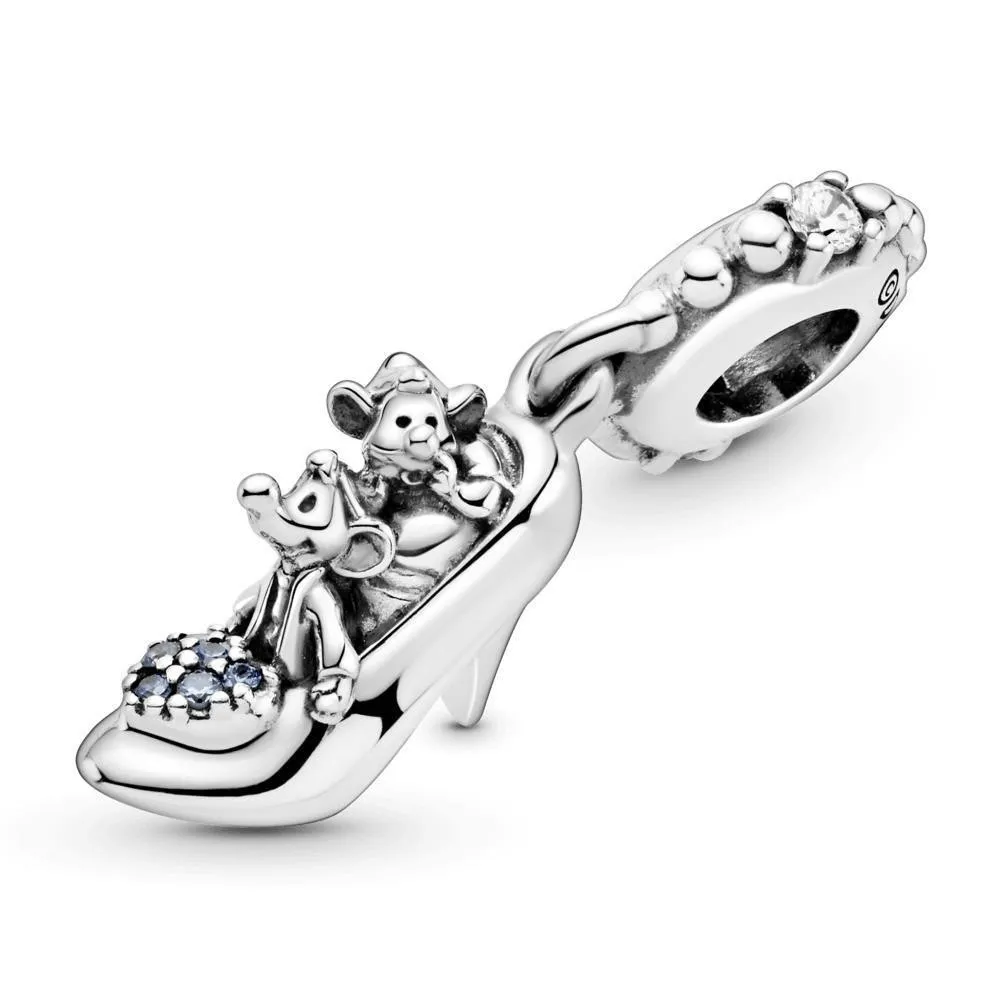 Charm Disney de Pandora Zapato colgante de Cenicienta en plata con circonitas