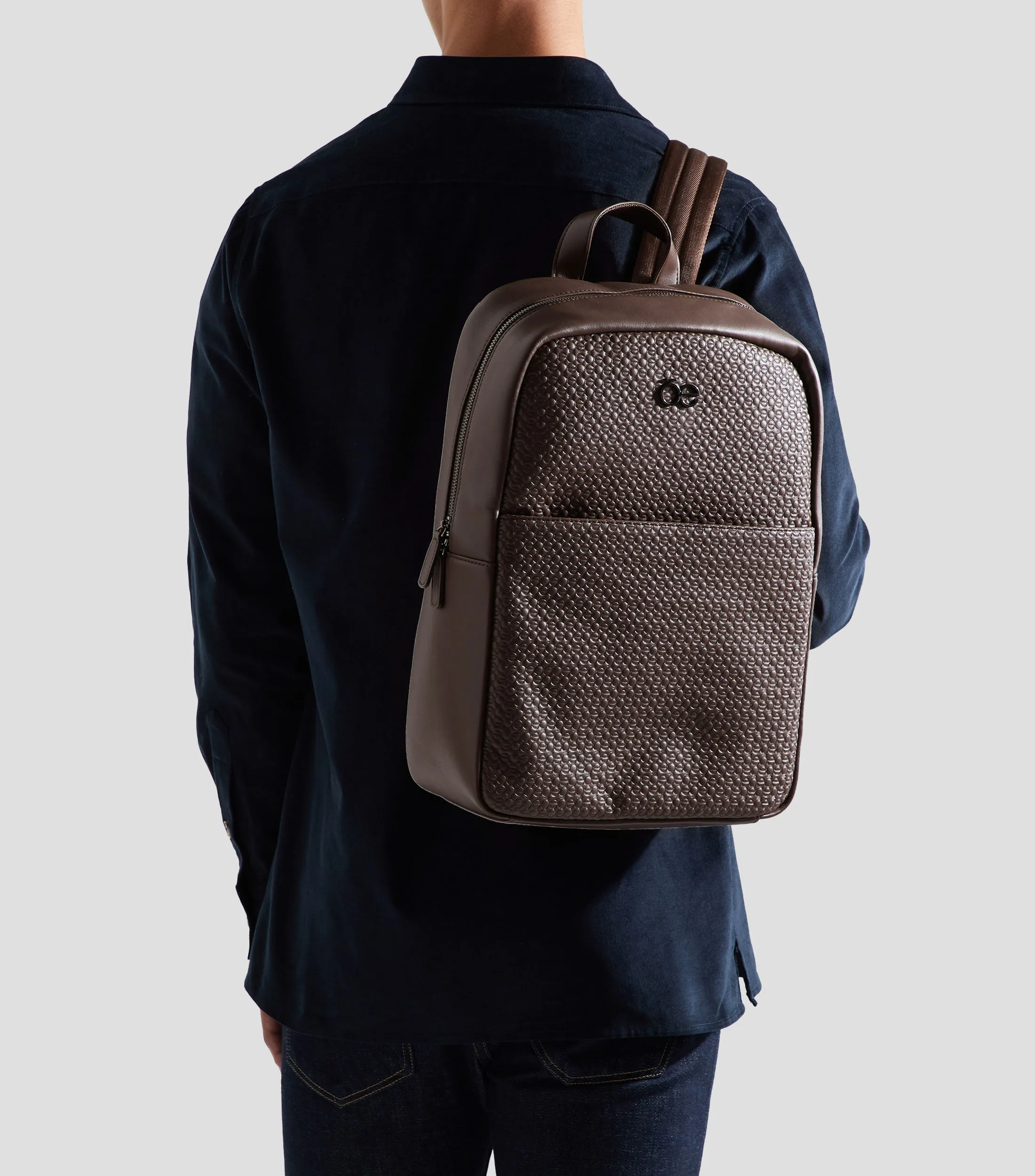 Clóe Mochila de moda café en piel Hombre