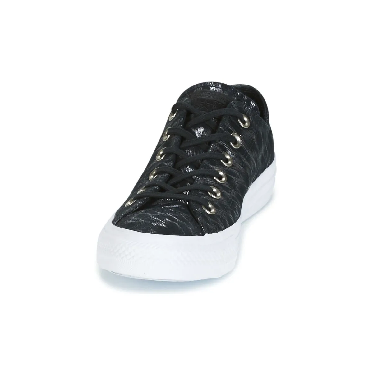 Converse CHUCK TAYLOR ALL STAR SHIMMER SUEDE OX BLACK/BLACK/WHITE