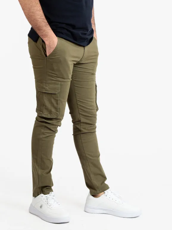 Coveri Collection Pantalón de algodón modelo cargo para hombre