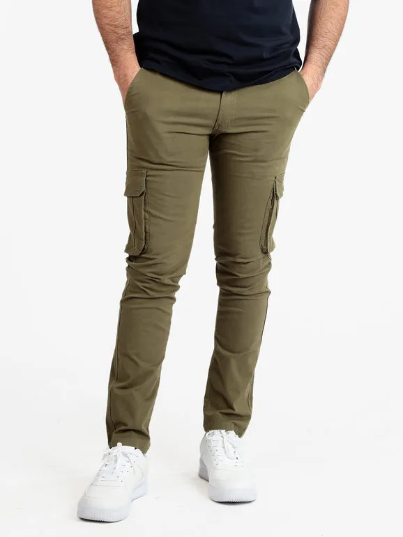Coveri Collection Pantalón de algodón modelo cargo para hombre