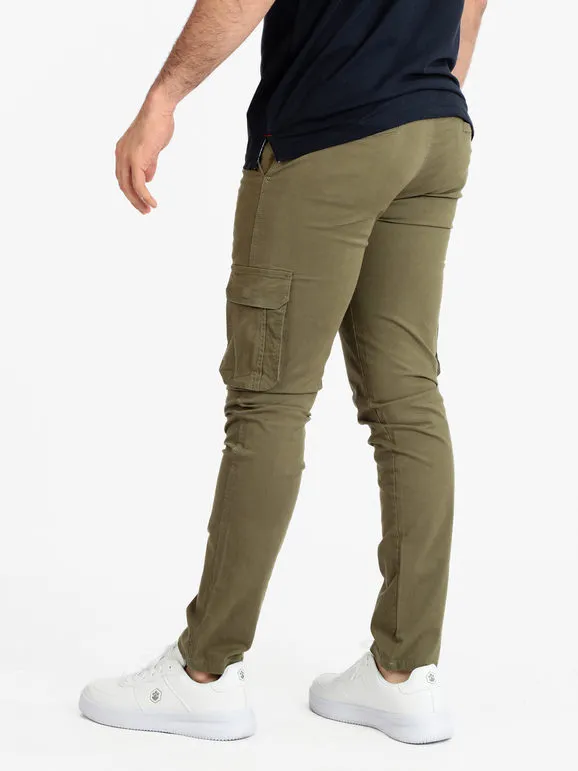 Coveri Collection Pantalón de algodón modelo cargo para hombre